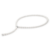 Colier reglabil cu perle naturale albe si argint DiAmanti 184-35_W-G